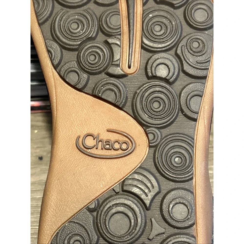 Chaco All Leather Sandals Toe Loop Strappy Buckle Sandals Shoes Sz 8 - Picture 9 of 14